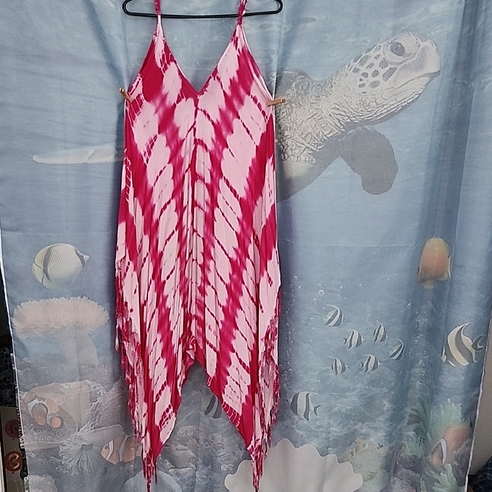 Pink and White Tie-Dye Dress